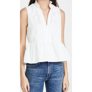 Amanda Uprichard Sleeveless Saffron Top Peplum Tank in White Size XS